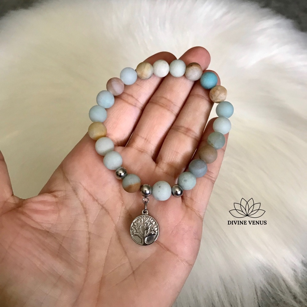 Amazonite Tree of Life Stretch Bracelet - Picture 8 of 8